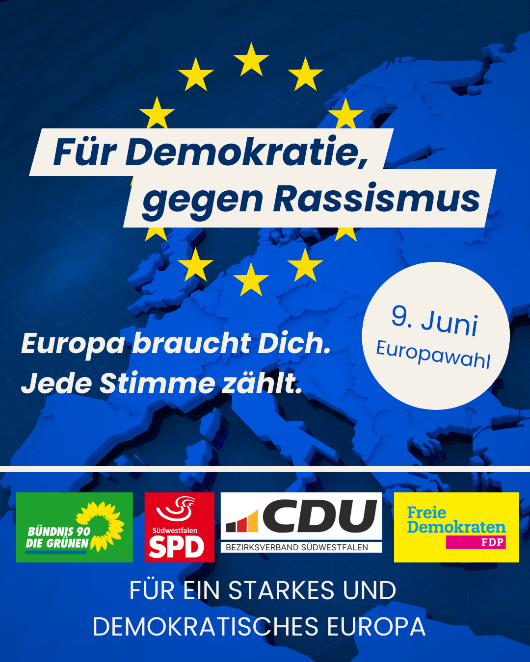 Grafik Für Demokratie gegen Rassismus