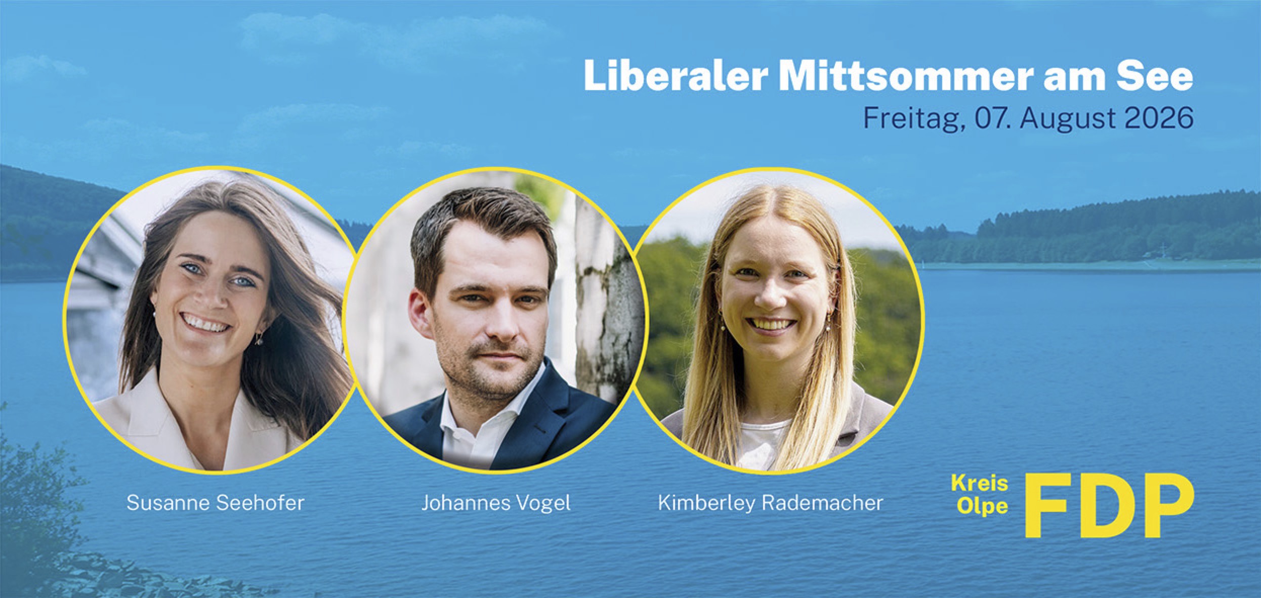 Neben Susanne Seehofer freuen sich Kimberley Rademacher und Johannes Vogel auf den Austausch mit Ihnen! 